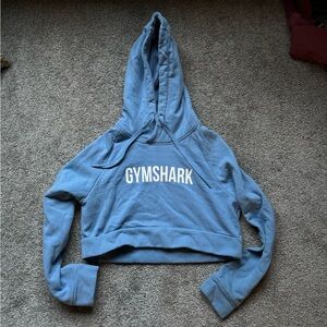Gymshark Blue Cropped Long Sleeve Hoodie